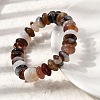 Natural Agate Beads Stretch Bracelets for Women Men G-P614-07-3