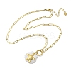 Summer Beach 304 Stainless Steel Pendant Paperclip Chain Necklaces STAS-Z105-07G-02-5