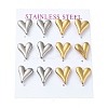 PVD Vacuum Plating 304 Stainless Steel Stud Earring EJEW-C099-04GP-1