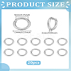 20Pcs 304 Stainless Steel Twisted Open Jump Rings STAS-LP0004-97-2