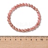 Natural Argentina Rhodochrosite Beaded Stretch Bracelets BJEW-L700-01A-5