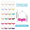 48Pcs 24 Colors Brass Wine Glass Charms AJEW-GO00008-2