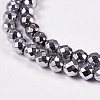 Electroplate Non-magnetic Synthetic Hematite Beads Strands G-J169B-4mm-02-3