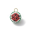 Glass Seed Beaed Watermelon  Pendants PALLOY-MZ00565-1