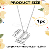 1pc Brass Chain with Alloy Letter Pendants Necklaces NJEW-LP0001-41D-P-2