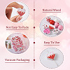120Pcs 9 Styles Valentine's Day Painted Natural Wood Beads WOOD-KS0001-20-6