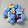 Woolen Crochet Mini Hat with Double Pom Pom Ball DIY-WH0032-56C-1