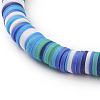 Polymer Clay Heishi Beads Stretch Bracelets BJEW-JB05811-04-2