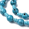 Synthetic Turquoise 3-Hole Guru Bead Strands G-K149-47-3