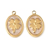 304 Stainless Steel Enamel Pendants STAS-I371-11G-01-1