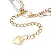 304 Stainless Steel Paperclip Chains and Curb Chains Multi-layered Bracelets BJEW-JB12750-4