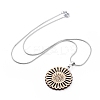 Undyed Wood Dangle Earrings & Pendant Necklaces Jewelry Sets SJEW-JS01057-2
