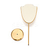 Bust Shaped Microfiber Necklace Display Stands with Golden Tone Aluminum Alloy Support ODIS-H006-01D-2
