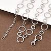 304 Stainless Steel 10MM and 14MM Ring Link Chain Necklaces NJEW-P343-02C-P-2