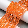 Transparent Electroplate Glass Beads Strands GLAA-F029-3mm-C11-4