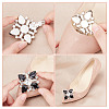 2 Pairs 2 Style Glass Rhinestone Shoe Decorations AJEW-AR0001-78A-4