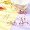 DIY Leaf & Flower Glass Earrings Jewelry Making Kits DIY-FS0007-06-10
