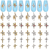 Star Alloy Rhinestone Cabochons MRMJ-CP0001-43C-1