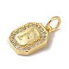 Real 18K Gold Plated Brass Micro Pave Clear Cubic Zirconia Pendants KK-L216-002G-F-2