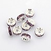 Brass Grade A Rhinestone Spacer Beads RB-A004-1-1