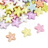 40Pcs UV Plating Opaque Acrylic Beads OACR-FS0002-26-3