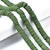 Flat Round Handmade Polymer Clay Beads CLAY-R067-10mm-43-4