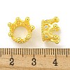 Crown Brass European Beads KK-L075-020G-3