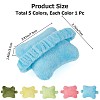 5Pcs 5 Colors Bone-shaped Soft Velvet Mouse Wrist Rest Band AJEW-GF0007-06-2