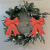 Christmas PVC Glitter Bowknot AJEW-SP0003-72B-01-7