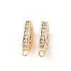 Brass Micro Pave Cubic Zirconia Fold Over Clasps KK-D360-12G-1