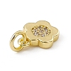 Brass Micro Pave Cubic Zirconia Charms ZIRC-F132-65G-3