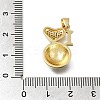 Brass Micro Pave Clear Cubic Zirconia Pendants CU-CBA108A-07G-02-3