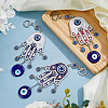 3Pcs 3 Cololrs Bohemian Tribal Metal Pendant with Devil's Eye Design Hand Keychain KEYC-DC0021-28-4