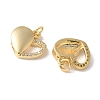 Brass Micro Pave Clear Cubic Zirconia Pendants KK-Q031-44G-08-2
