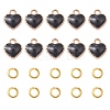 Heart Alloy Enamel Charms ENAM-YW0002-85D-1