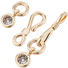 10Pcs Brass Pave Clear Cubic Zirconia Hook and S-Hook Clasps KK-BBC0012-47-1