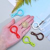 120Pcs 12 Colors Opaque Solid Color Bulb Shaped Plastic Push Gate Snap Keychain Clasp Findings KY-CJ0001-25-6
