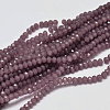 Faceted Rondelle Glass Beads Strands X-GLAA-I033-3mm-10-1