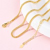 Brass Cuban Link Chain Necklaces for Women NJEW-D302-57G-1