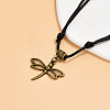 Adjustable Black Waxed Cord Anklets WGF8958-04-3
