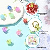 10Pcs 10 Colors Glass Seed Beaded Fruit Charms PALLOY-YW00080-2