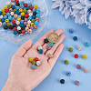 100Pcs 10 Colors Polymer Clay Pave Rhinestone Beads RB-OC0001-07-3