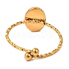 Oval Natural Tiger Eye Finger Rings RJEW-Q822-38G-03-3