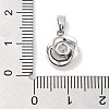 Brass Micro Pave Clear Cubic Zirconia Pendants ZIRC-L104-011P-3