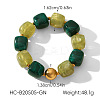 Acrylic Cube 304 Stainless Steel Ball Beaded Stretch Bracelets for Women WGFAC39-02-1