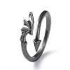 Alloy Wing Open Cuff Ring for Women RJEW-K239-17D-B-3