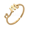 304 Stainless Steel Cuff Rings for Women RJEW-D285-01G-M-1