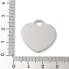 Non-Tarnish 304 Stainless Steel Mirror Polished Finish Stamping Blank Tag Pendants X-STAS-K270-43P-3