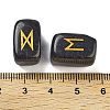 Rectangle Natural Obsidian Rune Stones G-Z059-01G-3