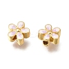 Brass Enamel Beads KK-G605-14G-01-2